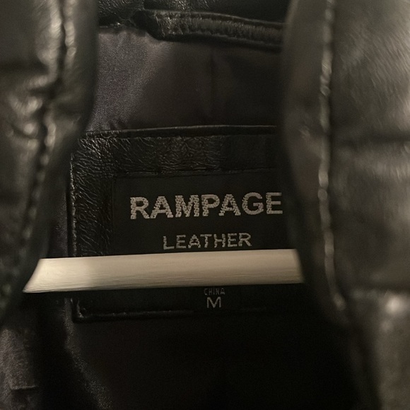 Vintage Rampage - Black Leather vest Size M y2k retro Matrix #100 - Picture 4 of 17